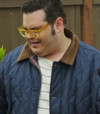 Josh Gad Celebrity IOU S10 Blue Quilted Jacket