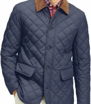 Josh Gad Celebrity IOU S10 Blue Quilted Jacket