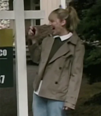 Judy Greer Stick S01 Olive Green Coat