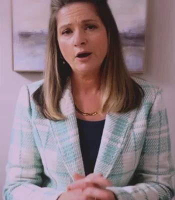 Julia Zemiro Fisk S03 White Plaid Blazer