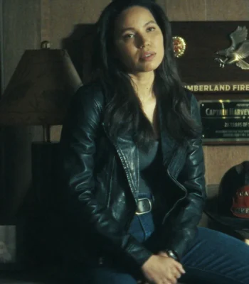 Jurnee Smollett Smoke S01 Black Leather Jacket
