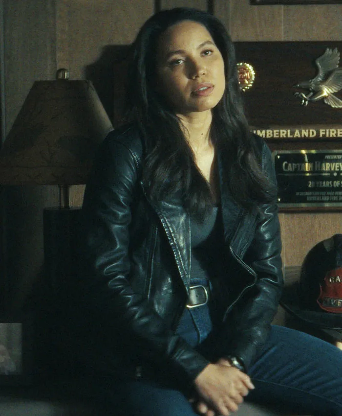 Jurnee Smollett Smoke S01 Black Leather Jacket Jurnee Smollett Smoke S01 Black Leather Jacket