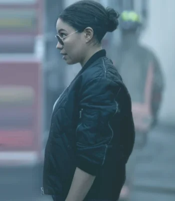 Jurnee Smollett Smoke S01 Quilted Bomber Jacket