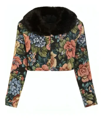 Kaitlin Olson High Potential S01 Jacquard Fur Coat
