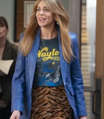 Kaitlin Olson High Potential S02 Blue Leather Blazer