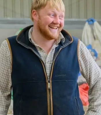 Kaleb Cooper Clarkson’s Farm S04 Velvet vest