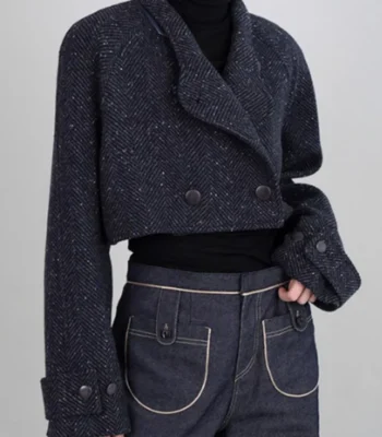 Kang Ji-yoon Love Scout S01 Cropped Wool Jacket