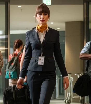 Katherine Kelly In Flight S01 Black Blazer