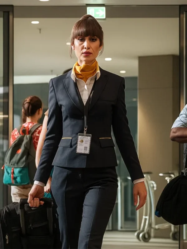 Katherine Kelly In Flight S01 Black Blazer