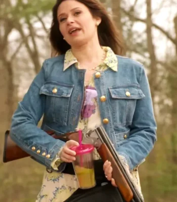 Katie Lowes The Hunting Wives S01 Blue Denim Jacket