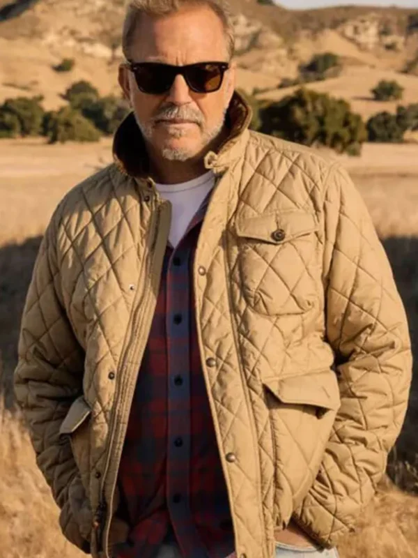 Kevin Costner’s The West Beige Quilted Jacket