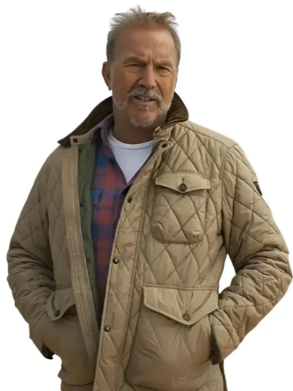 Kevin Costner’s The West Beige Quilted Jacket