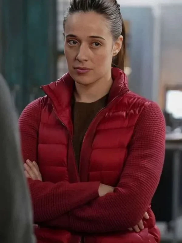 Kim Burgess Chicago PD S12 Red Puffer Jacket