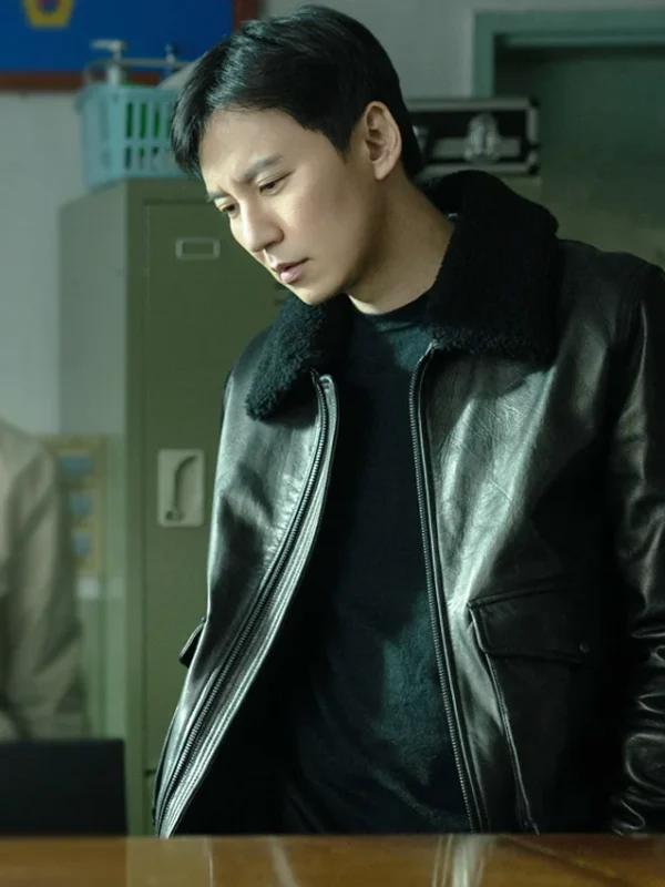 Kim Nam-gil Trigger S01 Black Leather Jacket