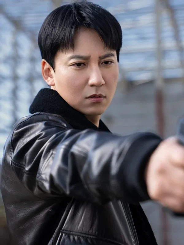 Kim Nam-gil Trigger S01 Black Leather Jacket