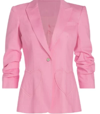 Lacey Quinn Found S02 Pink Heart Embroidered Blazer