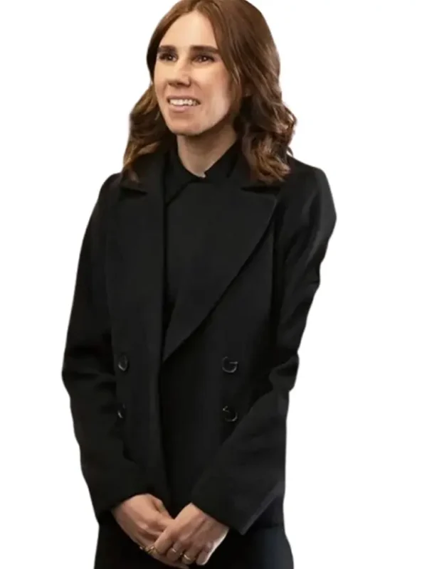 Laid S01 Zosia Mamet Black Wool Peacoat