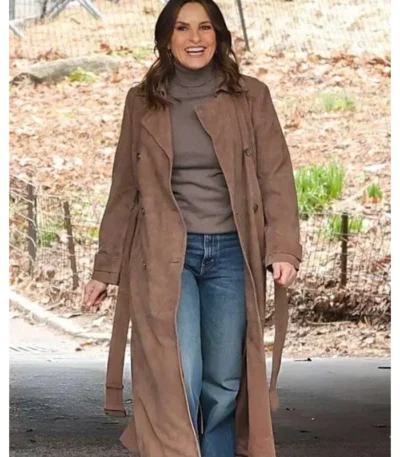 Law and Order SVU Olivia Benson Suede Coat