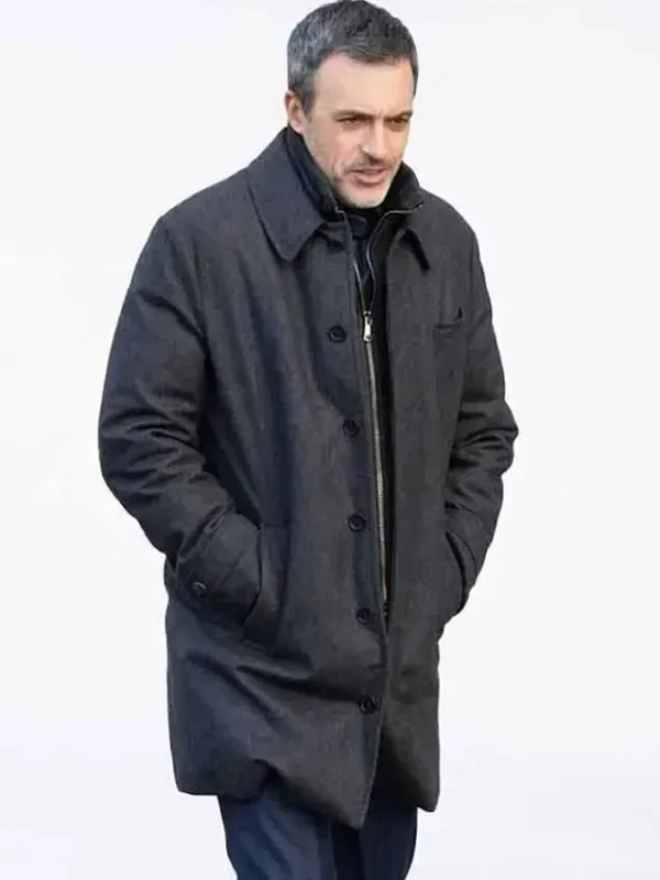 Law and Order S25 Vincent Riley Grey Wool Coat