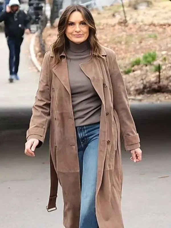 Law and Order SVU Olivia Benson Suede Coat