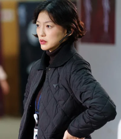 Lee El Queen Mantis S01 Black Quilted Jacket