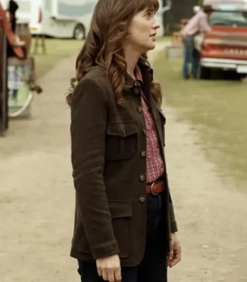 Leighton Meester Good Cop/Bad Cop S01 Dark Brown Wool Jacket