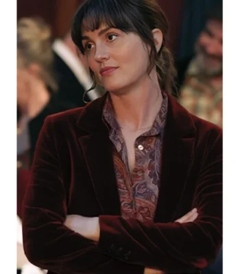 Leighton Meester Good Cop/Bad Cop Velvet Blazer