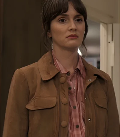 Leighton Meester Good Cop/Bad Cop Brown Suede Jacket