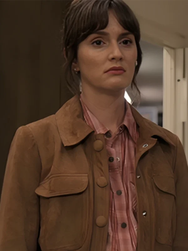 Leighton Meester Good Cop/Bad Cop Brown Suede Jacket