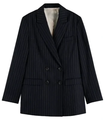 Lilli Kay Stick S01 Black Pinstriped Blazer