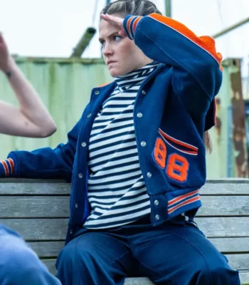 Lizzie Davidson Such Brave Girls S02 Blue Varsity Jacket