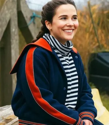Lizzie Davidson Such Brave Girls S02 Blue Varsity Jacket