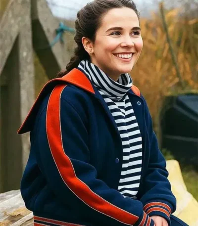 Lizzie Davidson Such Brave Girls S02 Blue Varsity Jacket