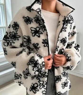 Love Is Blind S08 Floral Sherpa Jacket