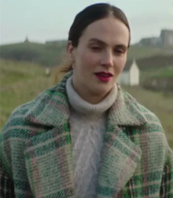 Lucy Lambert Playing Nice Green Plaid Coat