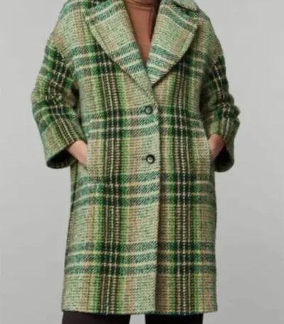 Lucy Lambert Playing Nice Green Plaid Coat