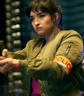 Lupin Sofia Belkacem Green Bomber Jacket