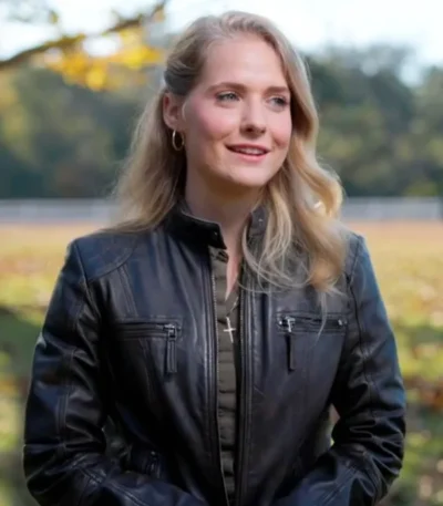 Lydia Plath Welcome to Plathville S07 Black Leather Jacket
