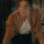 Maggie Q Ballard S01 Brown Leather Jacket