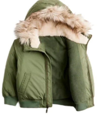 Maika Harper North of North Fur Hooded Bomber Jacket