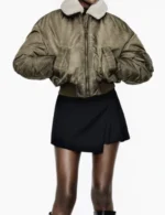 Maika Harper North of North S01 Green Bomber Jacket