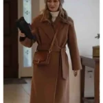 Man vs Baby Kelly Hampson Brown Coat