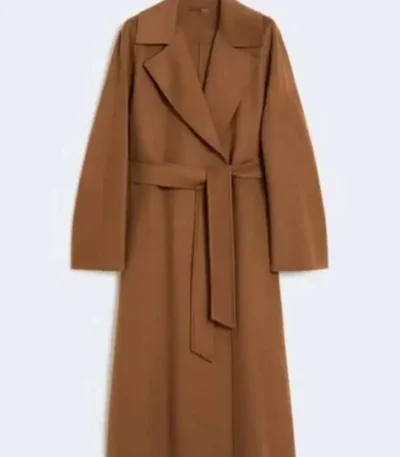 Man vs Baby Kelly Hampson Brown Coat