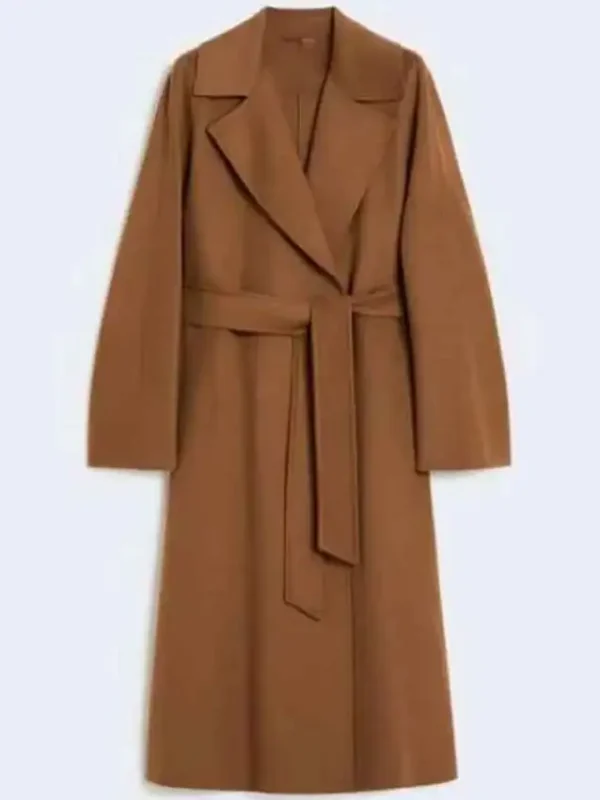 Man vs Baby Kelly Hampson Brown Coat