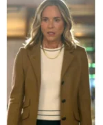 Maria Bello The Waterfront Brown Blazer