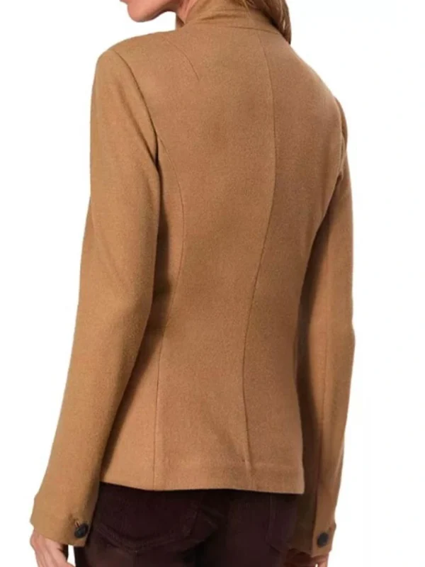 Maria Bello The Waterfront Brown Blazer