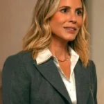 Maria Bello The Waterfront Grey Blazer