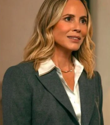 Maria Bello The Waterfront Grey Blazer