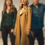 Maria Bello The Waterfront S01 Brown Coat
