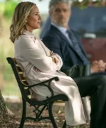Maria Bello The Waterfront S01 White Trench Coat